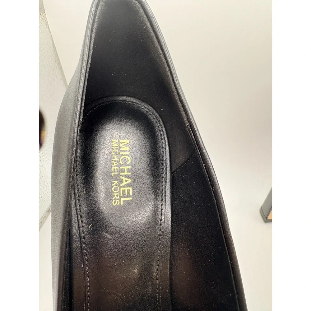 Michael Kors Amara Pump Leather, Black Sz 9.5M